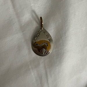 Navajo sterling silver bear pendant